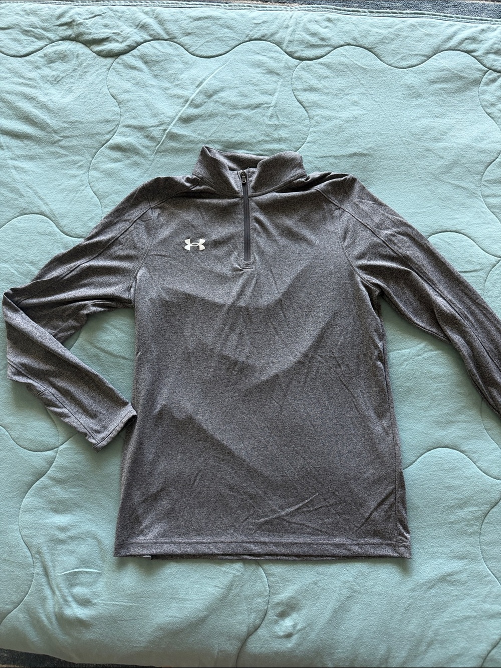 Under Armour Men's Gray Quarter-Zip Performance Sweater - size S